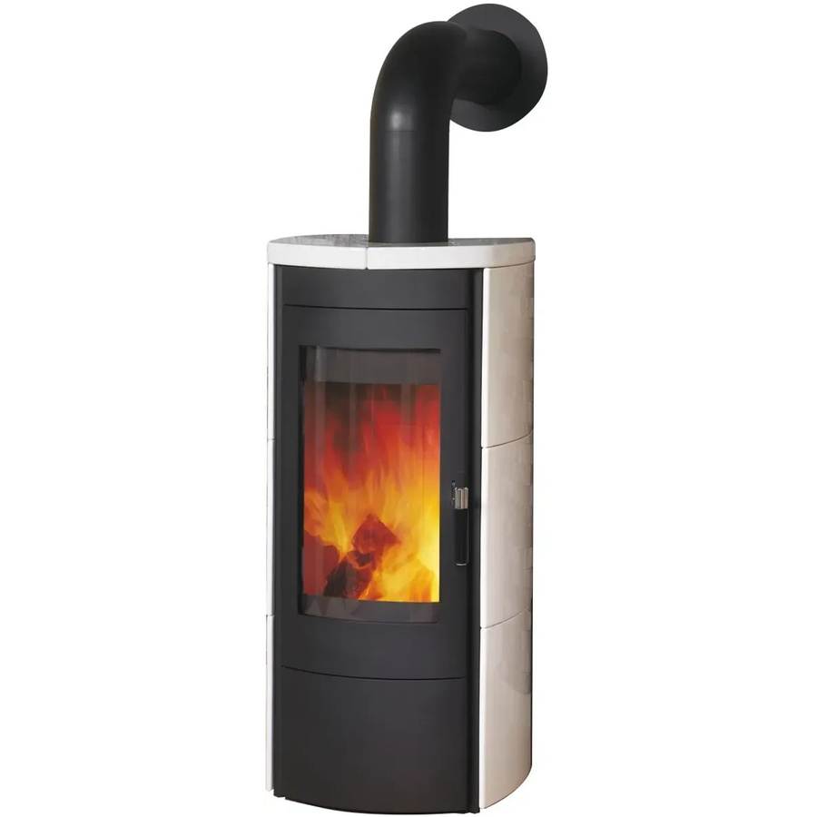 HARK Dauerbrand-Kaminofen Tiamo EX in Schwarz mit cremeweißen Keramikkacheln, 6 kW, B/T/H: 104,5 x 49,5 x 49,5 cm - Bild 2