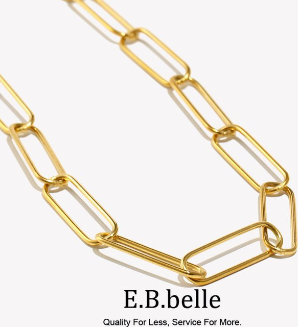 E.B.belle Büroklammer-Kette, Edelstahl, Gold, Unisex - Bild 1