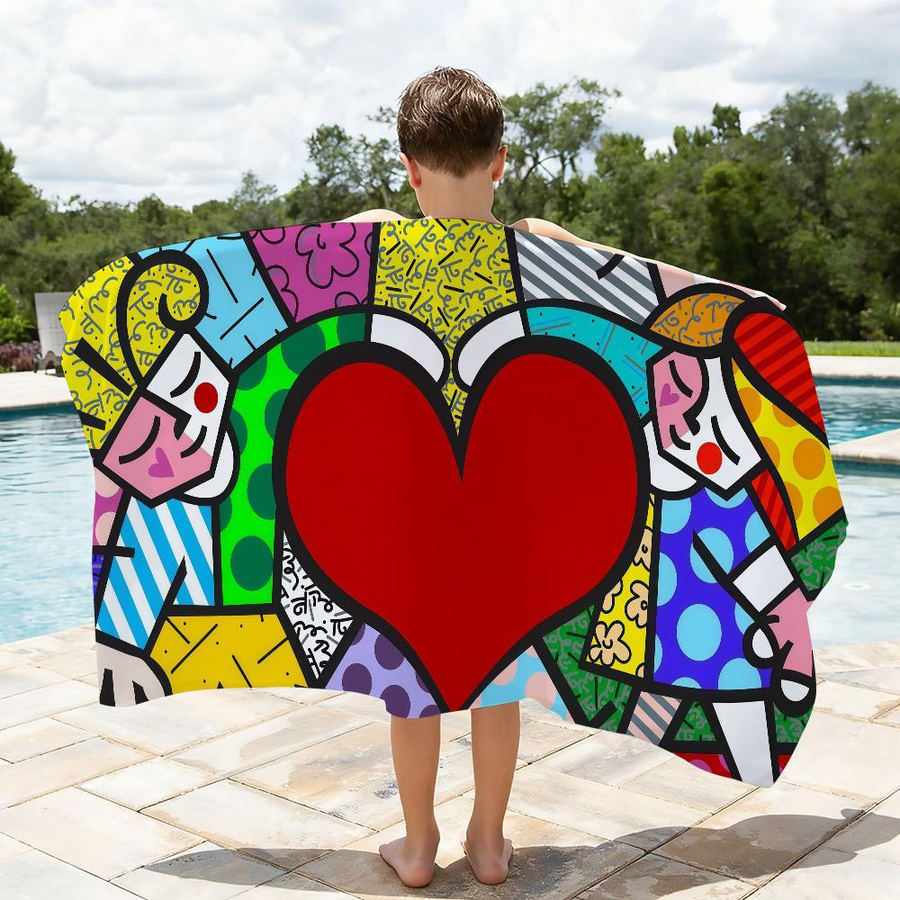 Britto Kunsthandtuch schnelltrocknend für Strand, Schwimmbad, Camping, Yoga und Fitnessstudio, Breite: 30 cm, Höhe: 60 cm - Bild 4