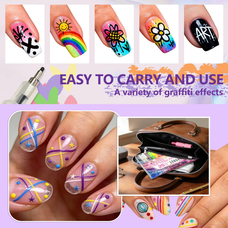 Guangna Nail-Art-Stifte, Metallic, Unisex - Bild 3