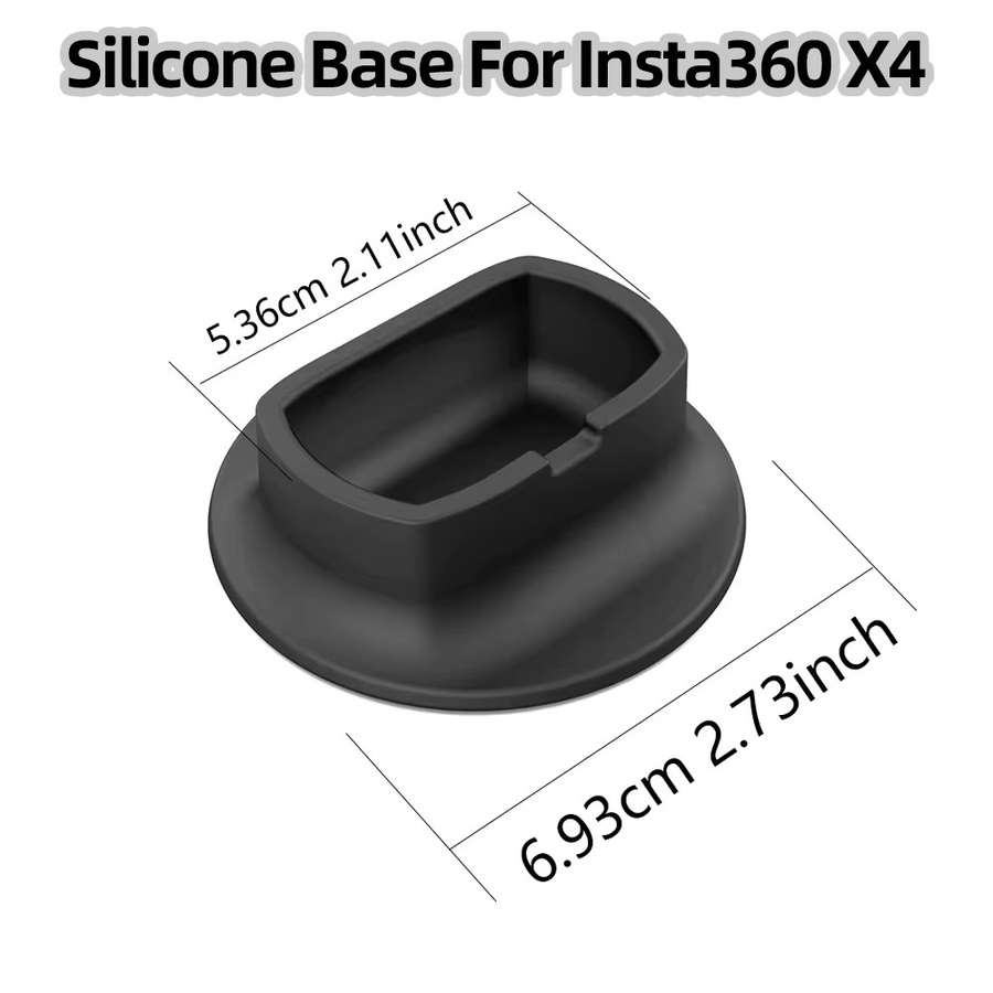 Insta360 X4 Zubehör 2-in-1 Silikonbasis und Objektivabdeckung in Schwarz - Bild 2