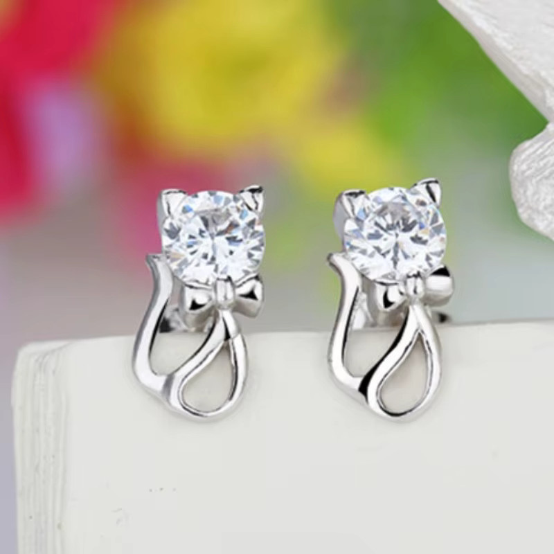 SAY Ohrringe 925 Sterlingsilber, Moissanit, Damen - Bild 3