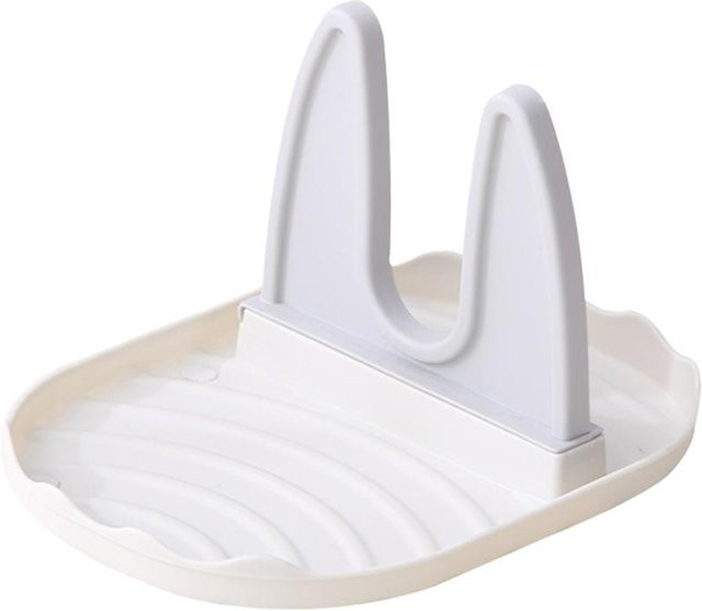 Yiran Furniture Pfannendeckelhalter und Utensilienständer aus Kunststoff in Weiß - Bild 1