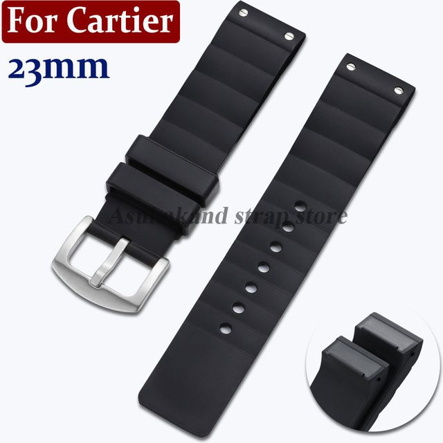 Uhrenarmband Silikon, 23 mm, Schwarz, Herren - Bild 1