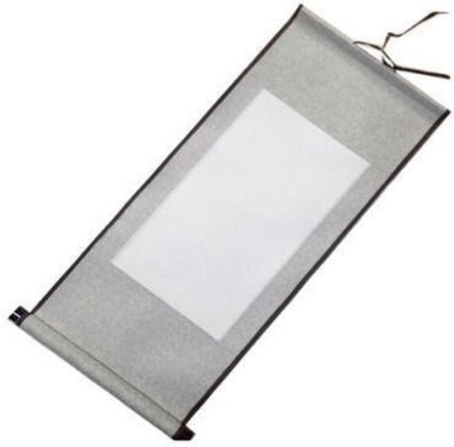 Binchi Outdoor Product Leere hängende chinesische Schriftrolle aus Xuan-Papier und Holz in Grau, B/H: 30 x 80 cm - Bild 1