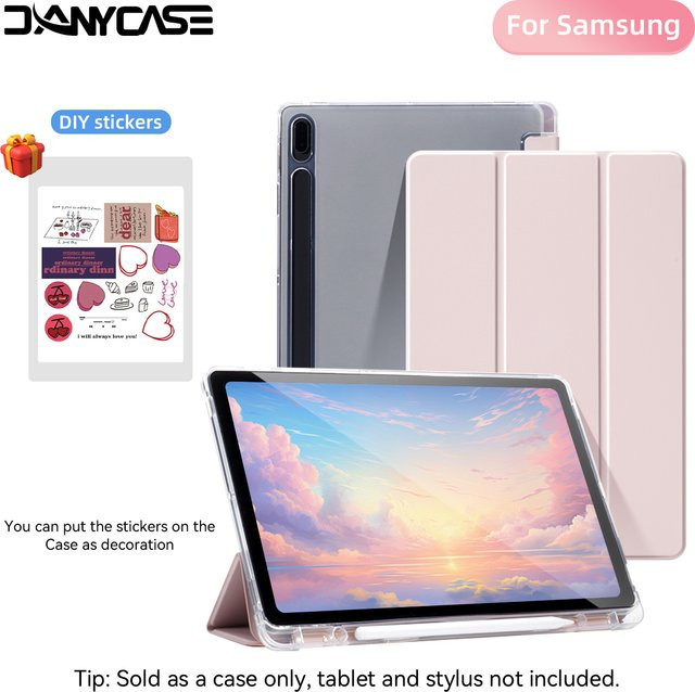 Samsung Schutzhülle für Galaxy Tab S6 Lite, S7, S8, S9, S9 FE, S10 FE und S10 Lite mit Stifthalter in Schwarz - Bild 1