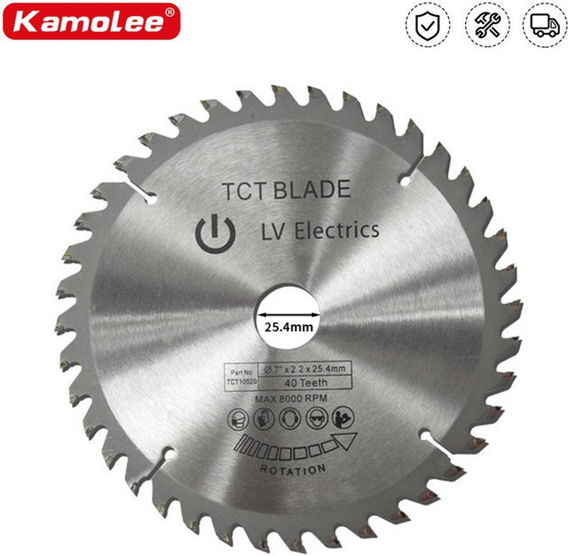 Kamolee 7-Zoll Elektro-Kreissägeblatt Silber, Durchmesser: 17,78 cm, kompatibel mit Makita 18-V-Akkus - Bild 1
