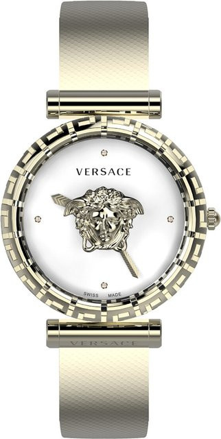 Versace Damenuhr Palazzo Empire Greca, Quarz, Edelstahl, 37 mm, Weiß - Bild 1