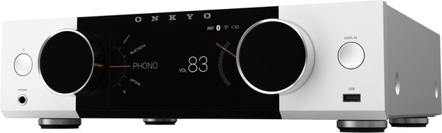 Onkyo Muse Y-40 Stereo Vollverstärker in Silber mit HDMI, Wi-Fi und Ethernet/LAN - Bild 1