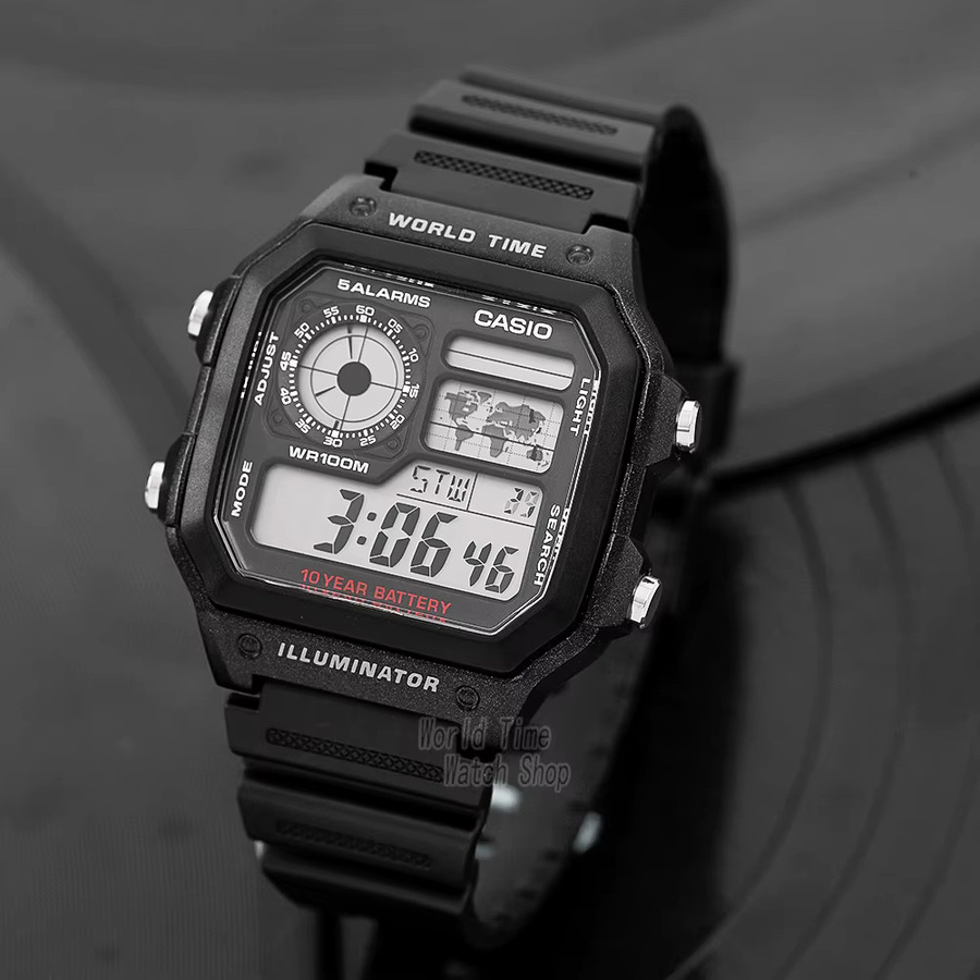 Casio Digitaluhr, Quarz, Kunststoff, Schwarz, Herren - Bild 3