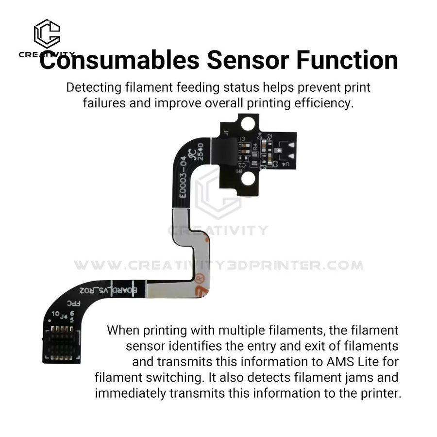 Bambu Lab Filamentsensor Ersatzteil Hall-Schalterplatine für P1S und P1P 3D-Drucker in Schwarz - Bild 3