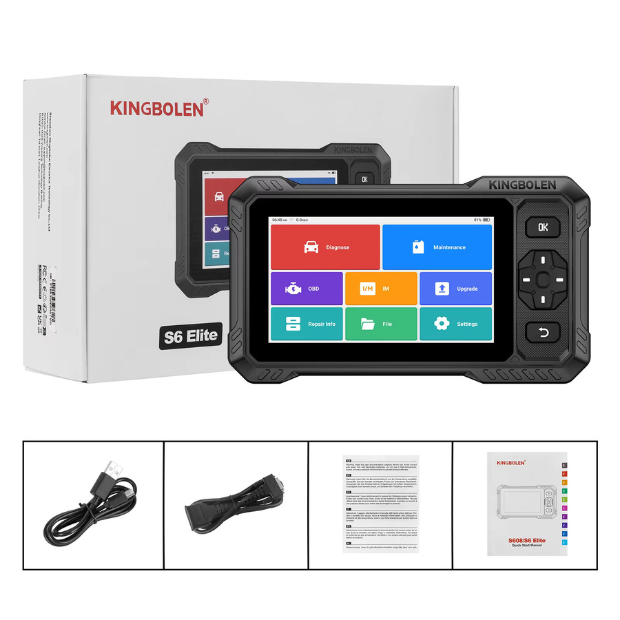 KINGBOLEN S6 Elite CANFD All System Active Test OBD Scanner mit 15 Resets in Schwarz - Bild 9