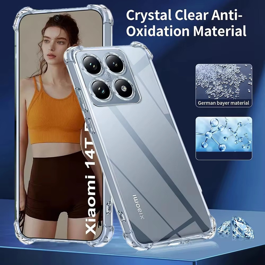 Stoßfeste Airbag Schutzhülle für Xiaomi 14T 13T Pro 11 Lite 5G in Transparent - Bild 6