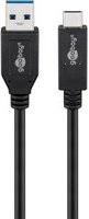 goobay USB 3.2 Gen 2 Kabel USB-A auf USB-C in Schwarz - Bild 1