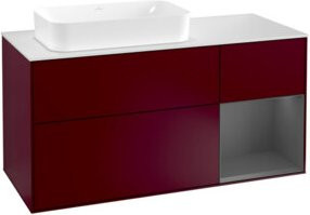 Villeroy & Boch Finion Waschtischunterschrank mit LED-Wandbeleuchtung in Anthrazit, Breite: 120 cm - Bild 1