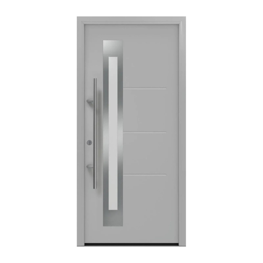EcoStar Haustür Isopro Secur IPS 780S Weißaluminium mit Glaseinsatz, RC2, B: 110 cm, H: 210 cm, DIN L - Bild 2