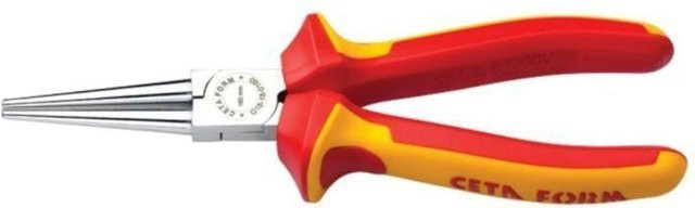 CETAFORM Rundzange 1000V mit Kunststoffgriffen in Rot, Länge: 160 mm - Bild 1