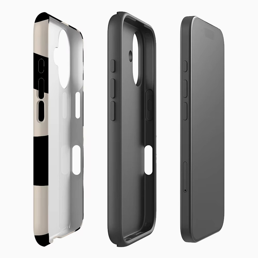 Potdemiel Wellenförmige Schachbrett-Handyhülle für iPhone 17 16 15 14 13 Pro Max Plus mit Magnetfunktion in Multicolour - Bild 1