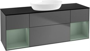 V&B Waschtischunterschrank Finion in Anthrazit lackiert, Breite: 160 cm, Tiefe: 50,1 cm, Höhe: 50,1 cm - Bild 1
