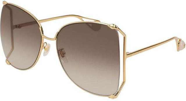 Gucci GG0252S Sonnenbrille, Quadratisch, Vollrand, Gold, Grey, Unisex - Bild 1