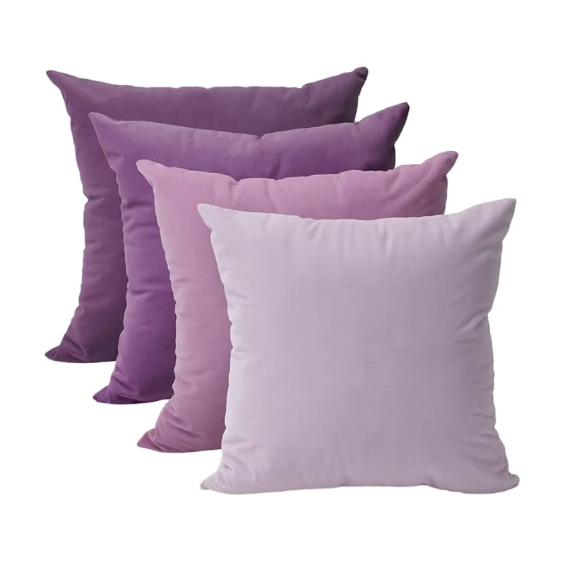Inyahome Samt-Kissenbezug in Lila für Sofa und Schlafzimmer, B/H: 45 x 45 cm oder 50 x 30 cm - Bild 4