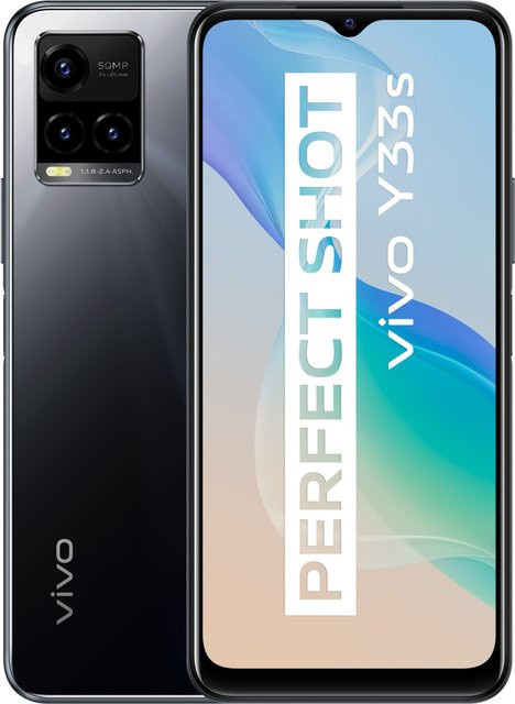 Vivo Y33s Smartphone in Schwarz mit 6,58 Zoll Display, Android, 4G/LTE, WLAN und Bluetooth - Bild 1