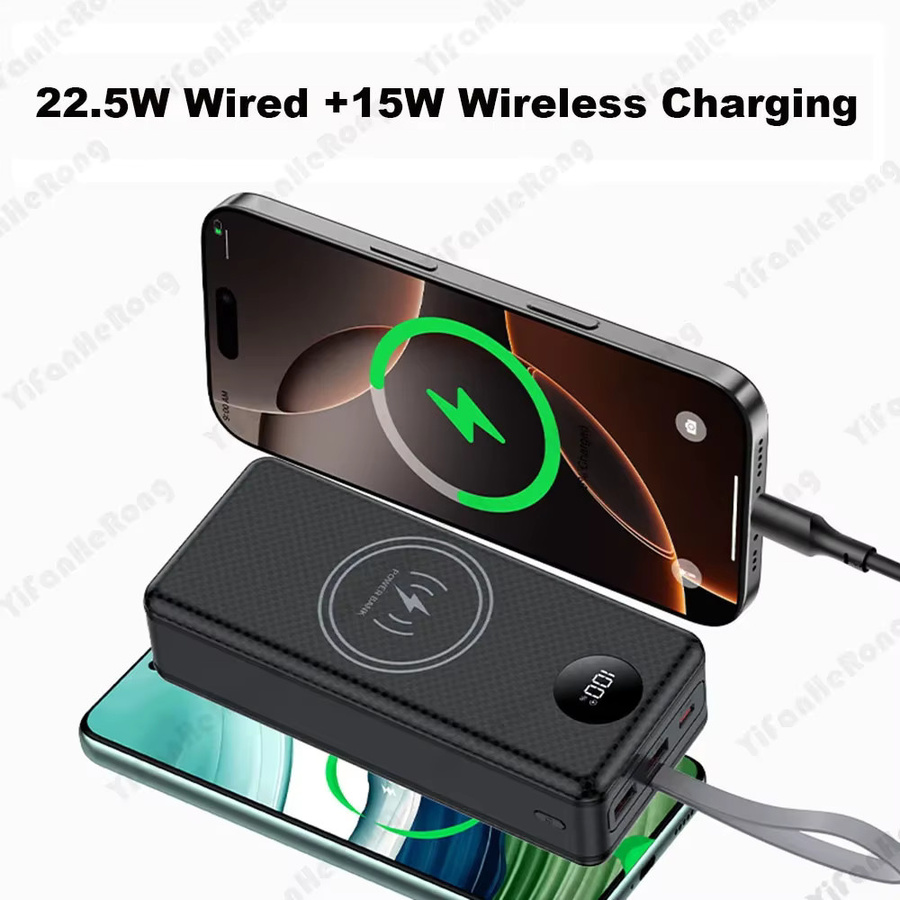 YiFanHeRong P16 DIY Powerbank Gehäuse für 16x 18650 Akkus mit Dual USB Typ C und kabellosem Laden, Weiß - Bild 3