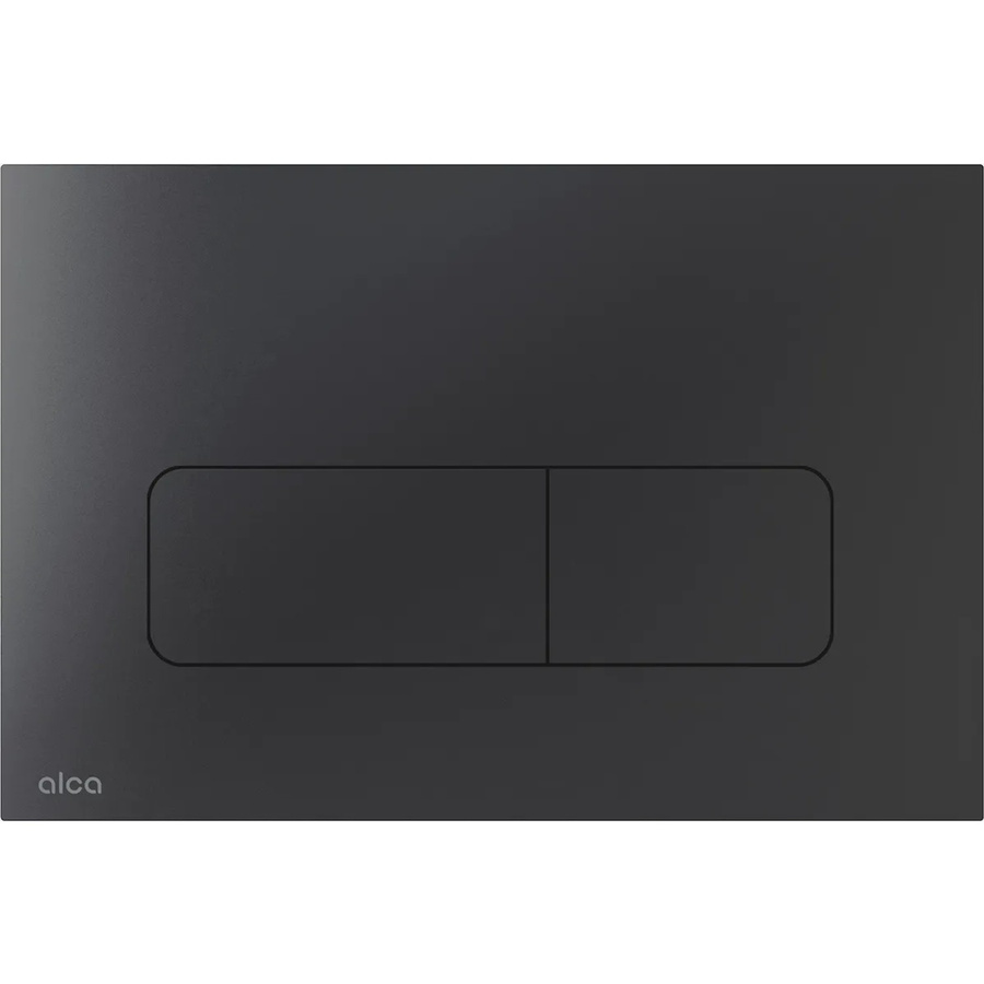 Alcadrain WC-Betätigungsplatte MOON-BLACK in Schwarz matt aus Edelstahl mit Dual-Flush-Funktion - Bild 2
