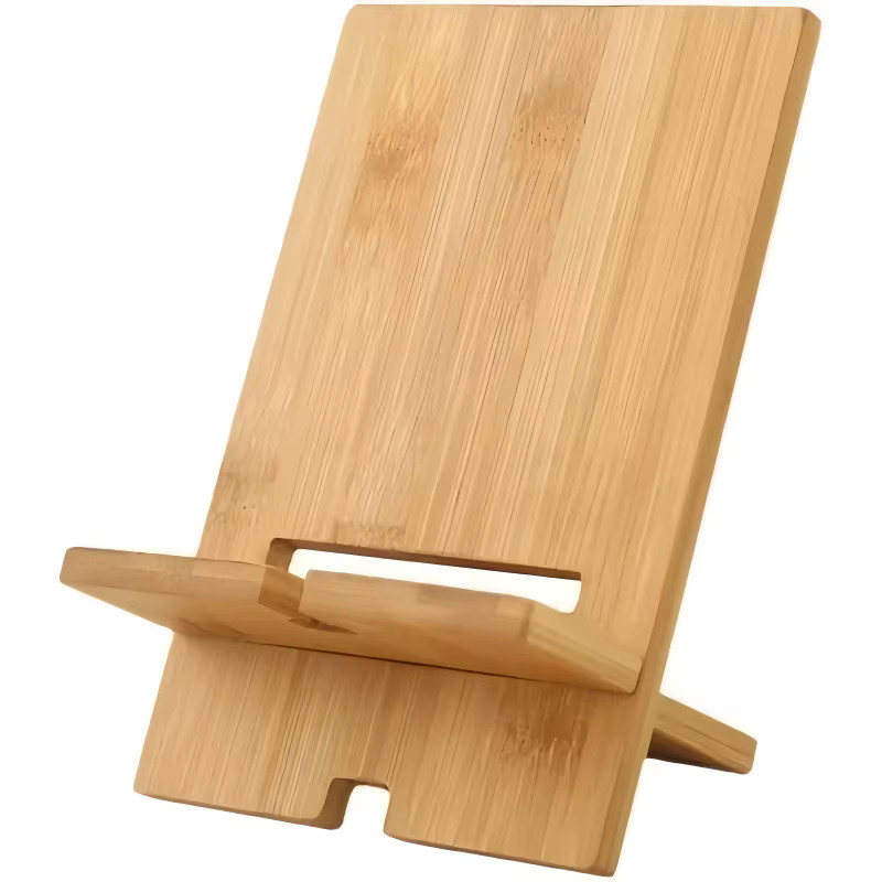 Verstellbarer Desktop-Handyhalter aus Bambus in Braun, praktischer Smartphone-Ladeständer aus Holz und multifunktionale Telefonhalterung - Bild 6