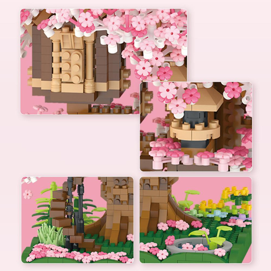 Linyi toy Kirsche Blüte Baum Bausteine aus Kunststoff - Bild 2