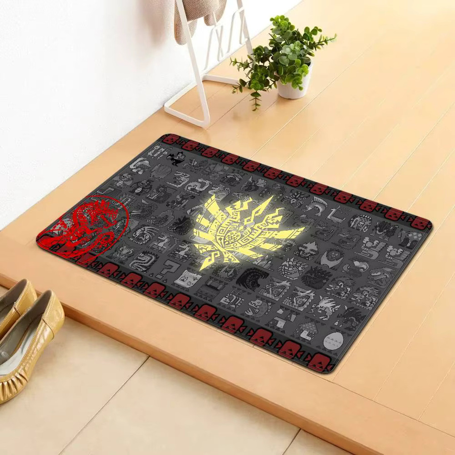 Potdemiel Monster Hunter Fußmatte, rutschfest und waschbar, Mehrfarbig, B x T: 60 x 40 cm - Bild 3