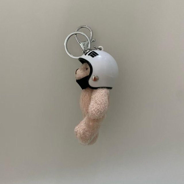 Bären-Helm-Anhänger Rd lala, weiß, Unisex - Bild 1