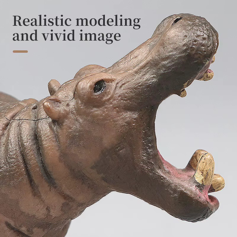 XIALIBAOMOWAN Nilpferd-Set, Wildtierfigur, Actionfiguren-Sammlung, Kunststoff - Bild 4