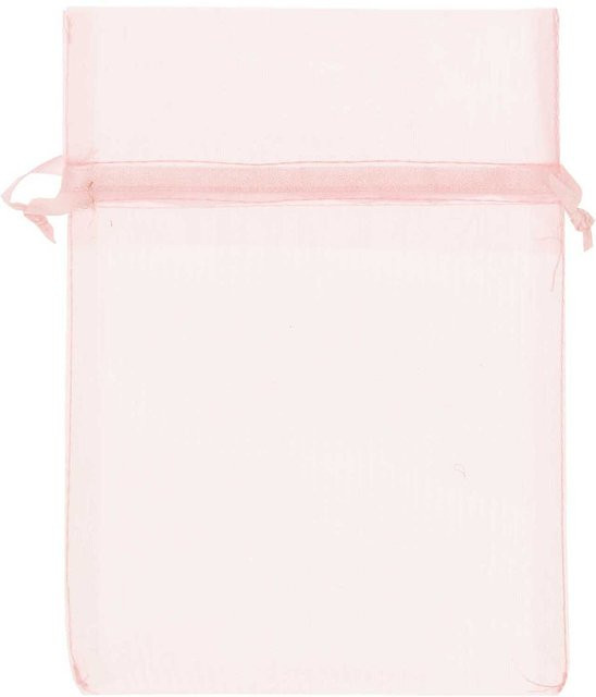 idee. Creativmarkt Organza Beutel in Rosé, 4 Stück, B: 17,5 cm, H: 12,5 cm - Bild 1