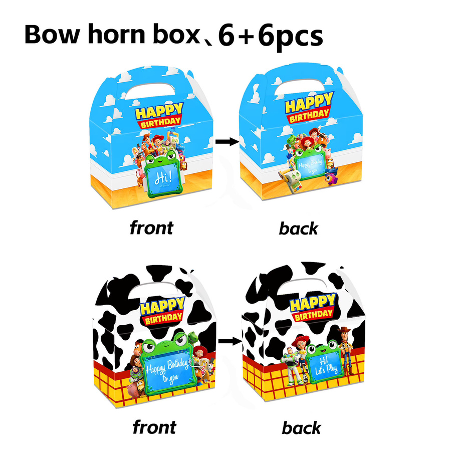 Bandai Toy Story Geburtstagsparty-Dekorationsset, Buzz Woody Themen-Zubehör mit Snackboxen, Waben-Einladungskarten, Süßigkeitentüten - Bild 2