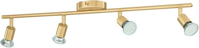 Eglo Spot Buzz LED 4-flammige Deckenleuchte in Messing, dimmbar und verstellbar, Breite: 68,5 cm, Tiefe: 6,5 cm - Bild 1