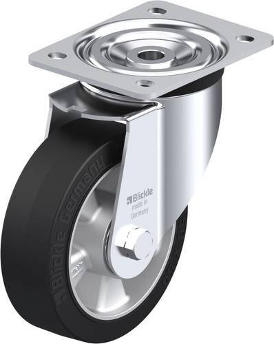 Blickle L-ALEV 150K Lenkrolle aus Stahl und Aluminium, verzinkt, Rad-Durchmesser: 15 cm, Tragfähigkeit: 400 kg - Bild 1