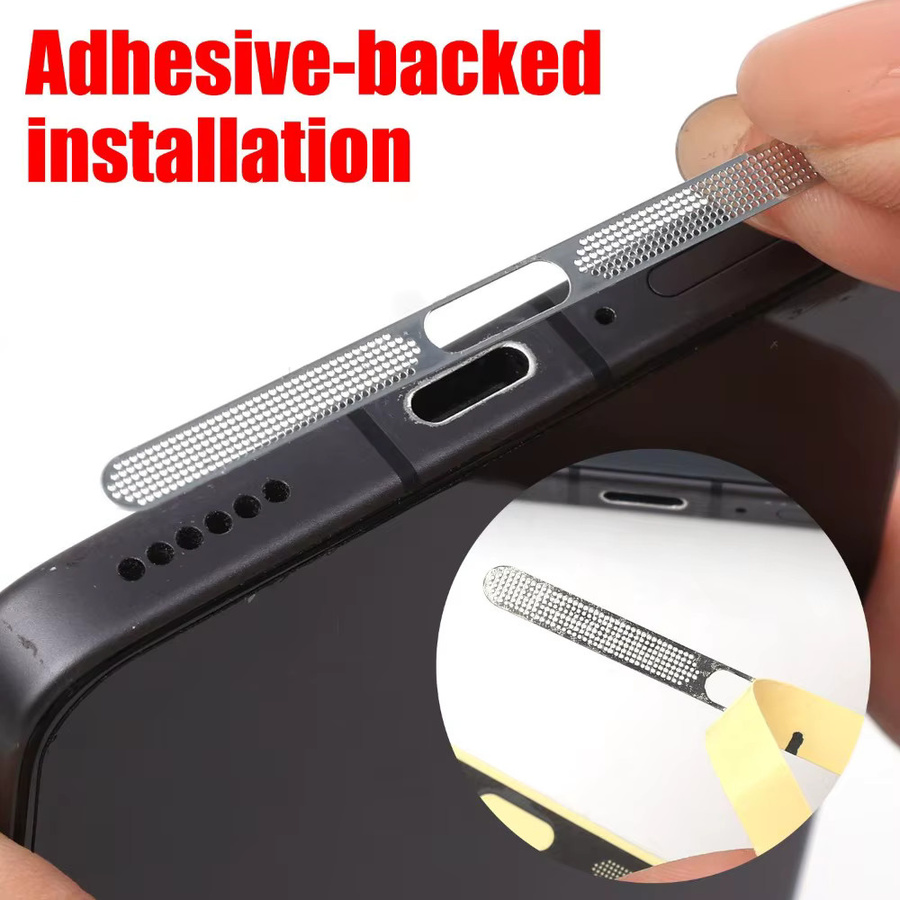 Metall Staubschutznetz Aufkleber für Samsung Galaxy S26 Ultra und S26 Plus in Schwarz und Silber - Bild 5