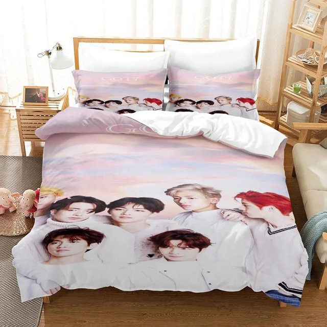 GOT7 Kpop Bettwäsche Set mit 3D-Druck, Multicolor, Material: Mikrofaser Polyester, Größe: 228 x 228 cm - Bild 1