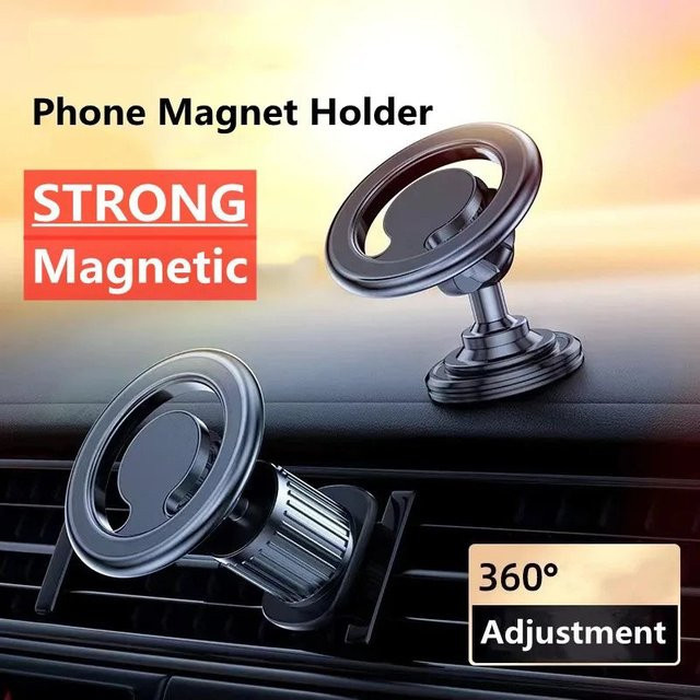 Magnetischer Autotelefonhalter für die Lüftung mit GPS-Unterstützung in Schwarz - Bild 1