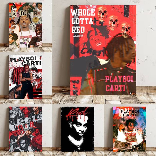 Playboi Carti Poster als hochwertiger wasserfester Wandkunst-Aufkleber für dein Wohnzimmer oder deine Bar - Bild 1