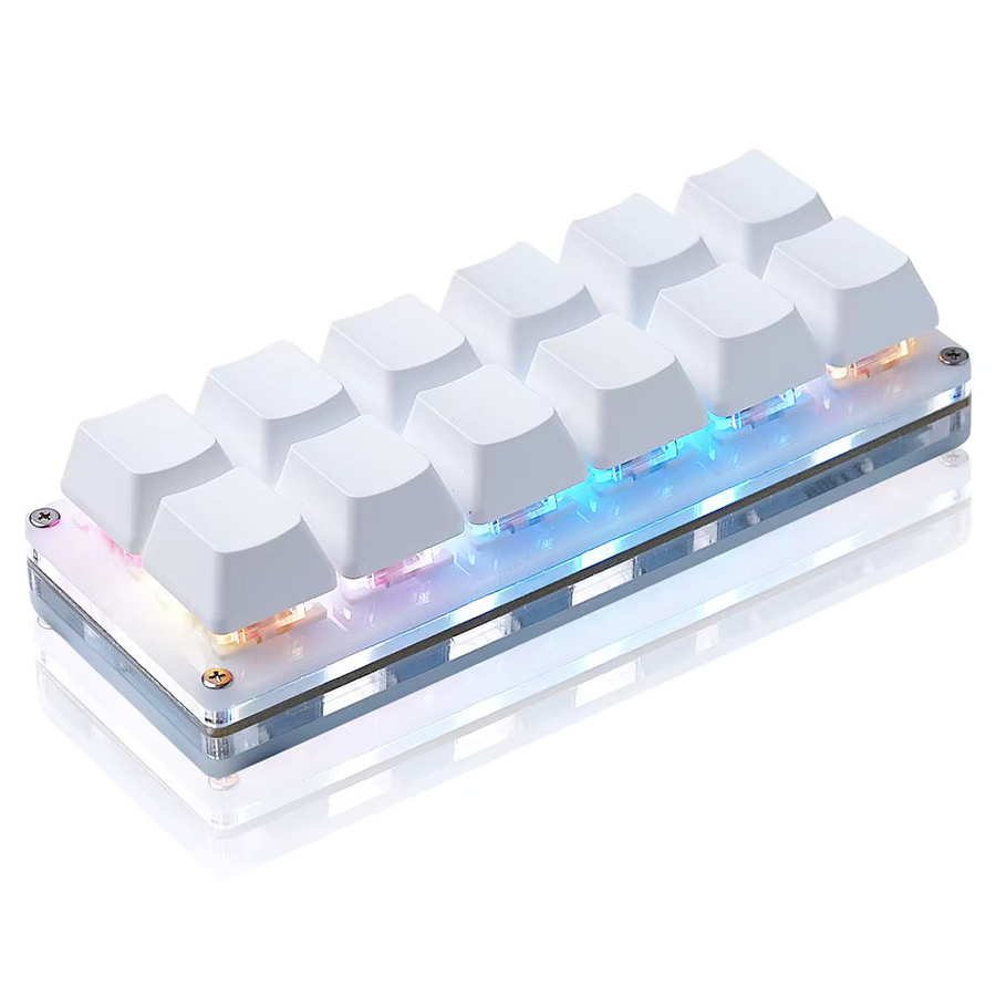 Sayodevice Mini mechanische Gaming-Einhandtastatur mit 12 Tasten, Schwarz, USB-C kabelgebunden, Hot-Swap-fähig und programmierbar - Bild 1