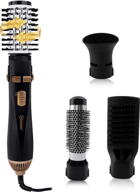 Hatteker 4-in-1 Multifunktions-Glätt- und Lockenbürste, Schwarz, Unisex - Bild 1