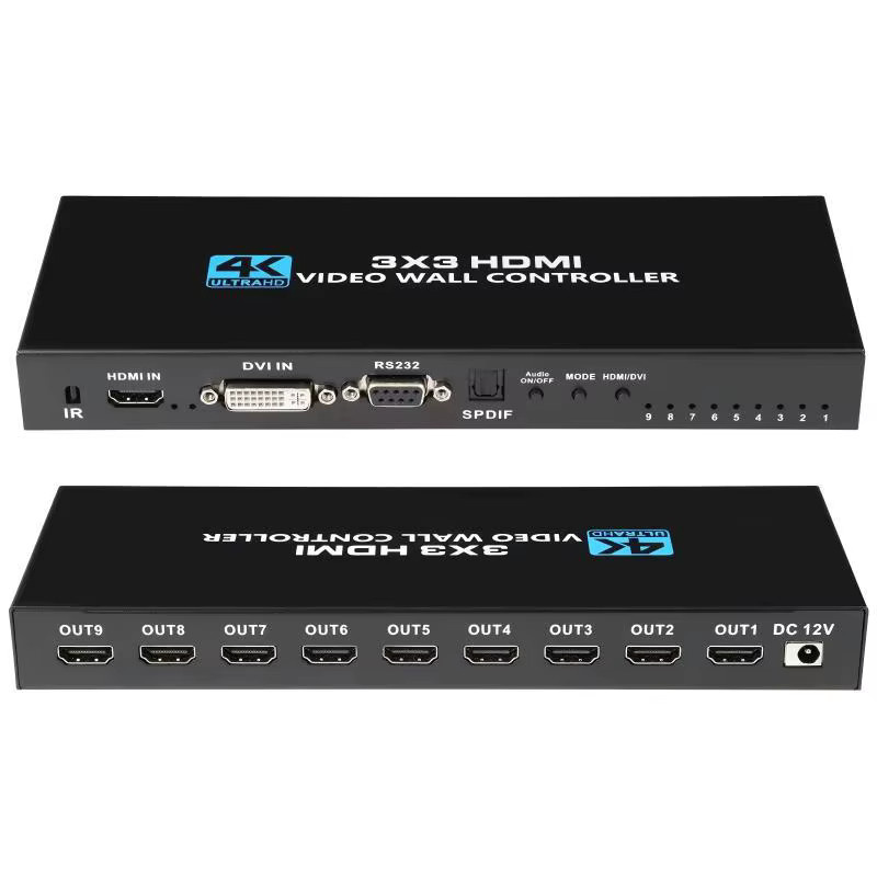 RULLZ 4K UHD HDMI Video Wall Controller Multi Screen Splicing Prozessor in Schwarz - Bild 4