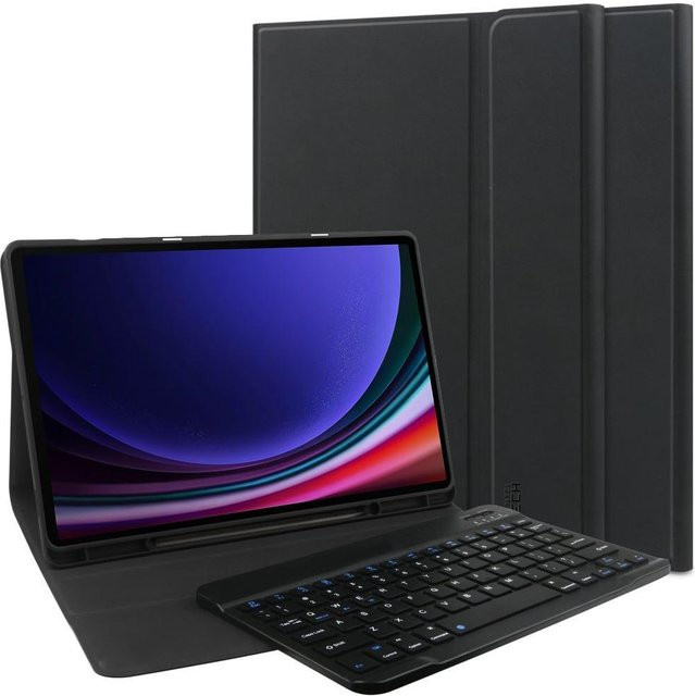 Tech-Protect Bildschirmstift und Bluetooth-Tastatur für Samsung Galaxy Tab S9 FE+ Plus 12.4 Zoll, Schwarz - Bild 1