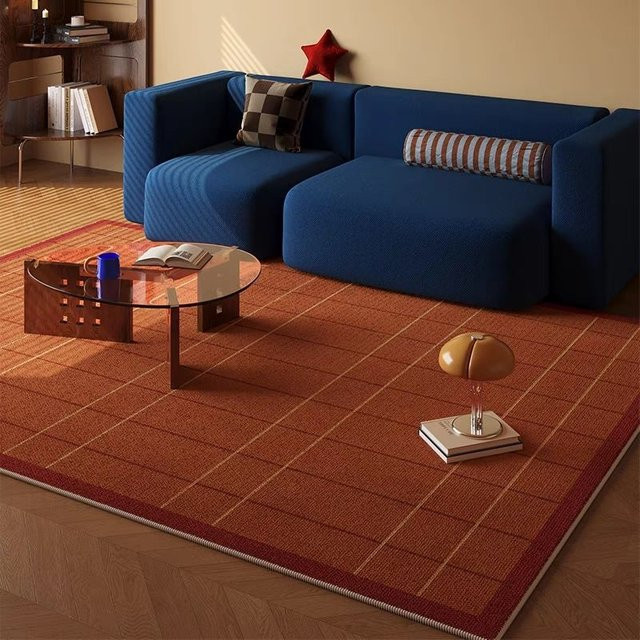 VIKAMA Vintage Bauhaus Teppich rutschfest für Wohnzimmer und Schlafzimmer B/T: 120 x 80 cm - Bild 1
