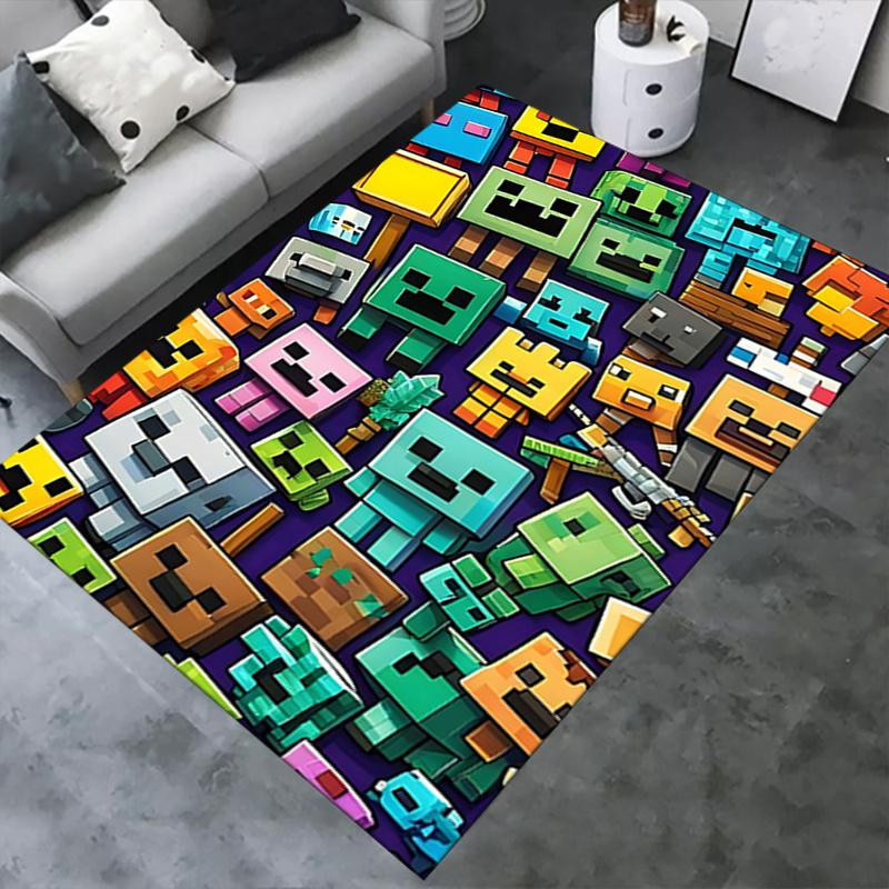 Yun Heng Three Minecraft Bürostuhlmatte Pixel Art Gaming Teppich, Mehrfarbig, B: 60 cm, T: 90 cm - Bild 3