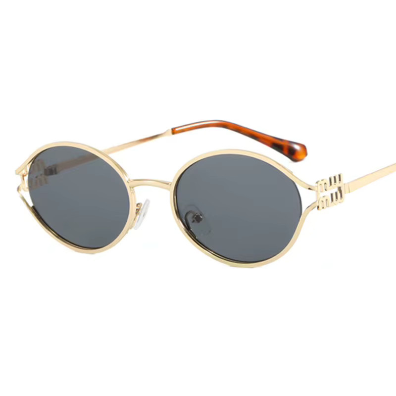 Sonnenbrille oval, Vollrand, Metall, gold - Bild 6