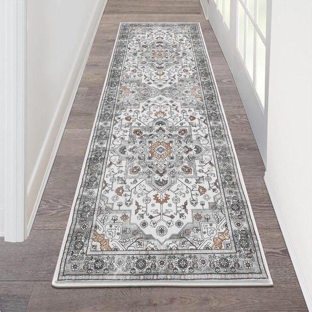 Böhmischer Retro-Teppich als Läufer für Wohnzimmer und Flur, rutschfest und langlebig, Breite: 60 cm, Länge: 180 cm - Bild 1