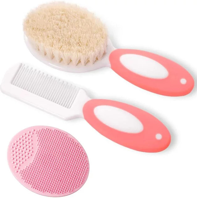 Baby Haar bürste Set, Silikon und weiche Borsten, für Neugeborene - Bild 1